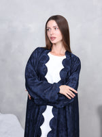 SCALOPE ABAYA - (NAVY)