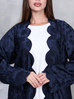 SCALOPE ABAYA - (GREY)