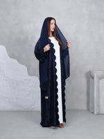 SCALOPE ABAYA - (GREY)