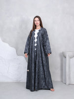 SCALOPE ABAYA - (GREY)
