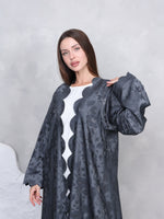 SCALOPE ABAYA - (GREY)
