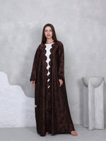 SCALOPE ABAYA - (GREY)