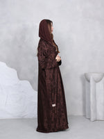 SCALOPE ABAYA - (NAVY)