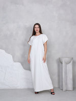 SHORT SLEEVE DRESS - (WHITE)