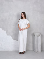 SHORT SLEEVE DRESS - (WHITE)