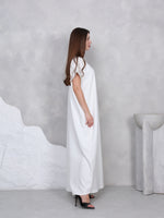 SHORT SLEEVE DRESS - (WHITE)