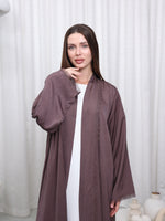 LACE ABAYA - (BROWN)