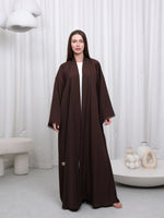 LACE ABAYA - (BROWN)