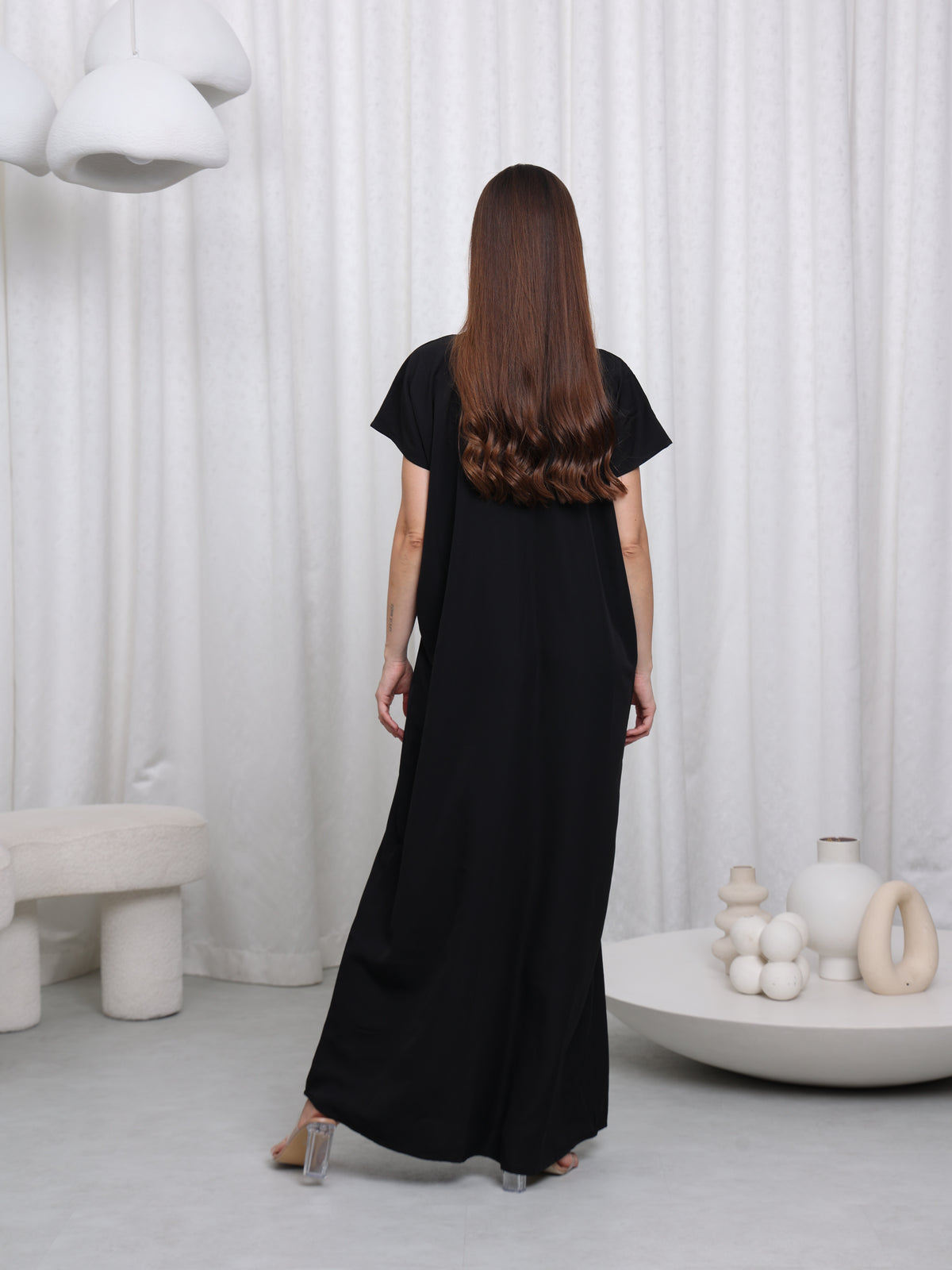 SHORT SLEEVE DRESS - (WHITE)