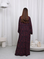 RIBBON ABAYA - (DUSTY RED)