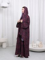 RIBBON ABAYA - (DUSTY RED)