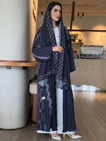 DANTEL PRINT GREY ABAYA