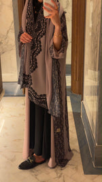 BLACK DANTEL PRINT ABAYA
