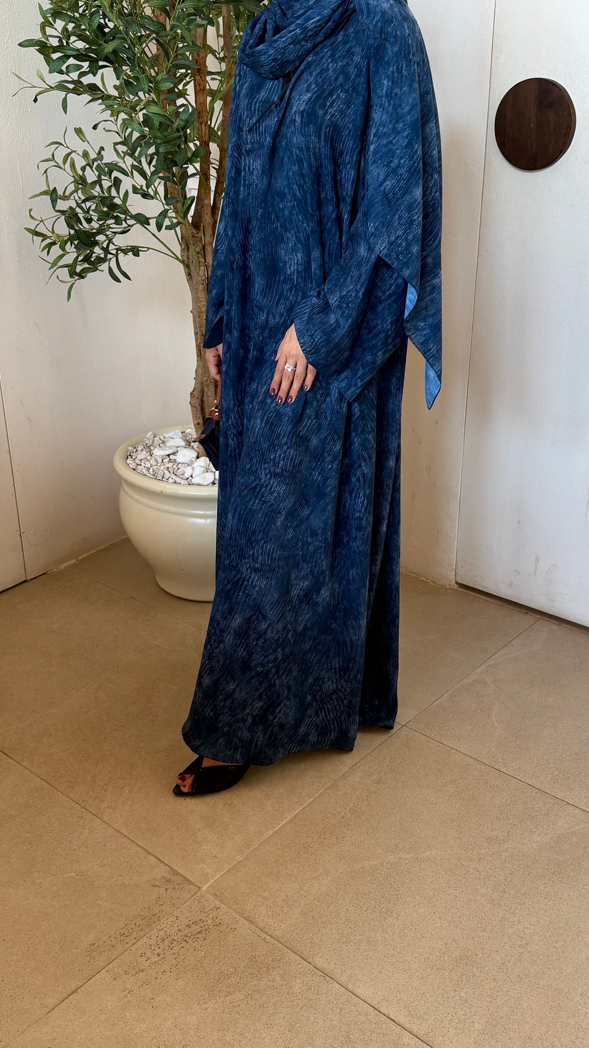 RIBBON ABAYA - (JEAN BLUE)