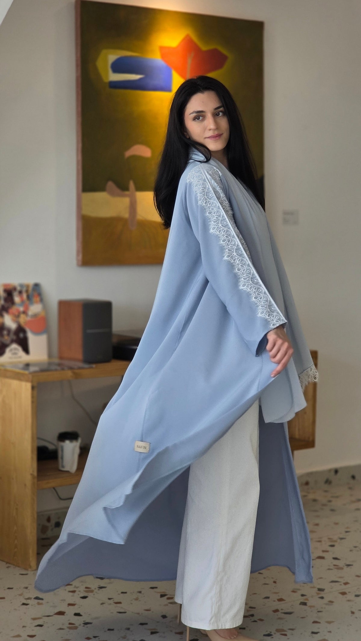 DANTEL SKY BLUE ABAYA