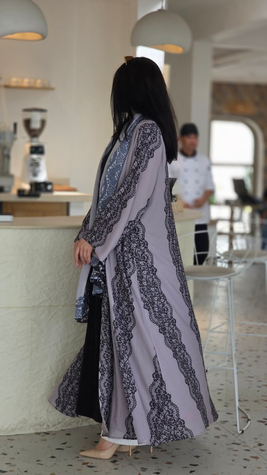 DANTEL PRINT ABAYA