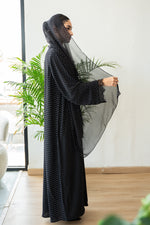 BLACK POLKA ABAYA