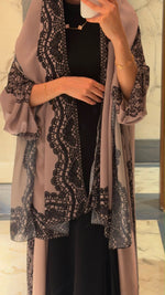 BLACK DANTEL PRINT ABAYA
