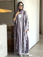 DANTEL PRINT BEIGE ABAYA
