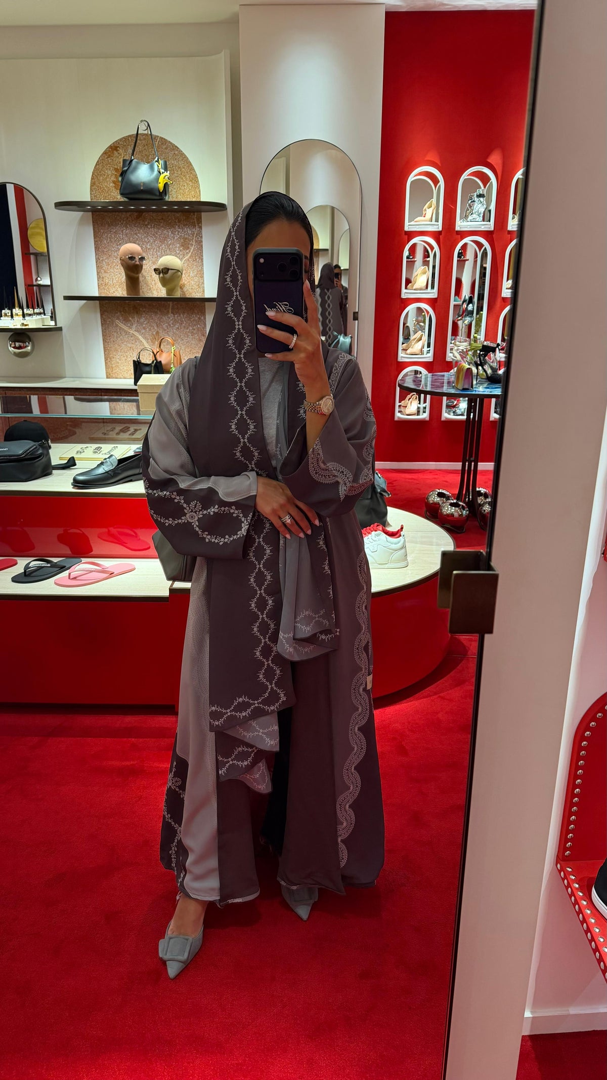 DANTEL PRINT BEIGE ABAYA