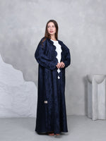 SCALOPE ABAYA - (GREY)