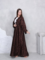 SCALOPE ABAYA - (GREY)