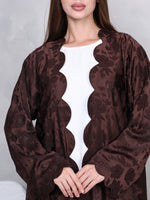 SCALOPE ABAYA - (GREY)