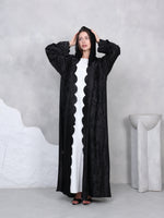 SCALOPE ABAYA - (GREY)