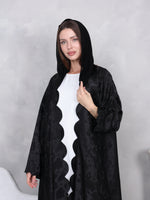 SCALOPE ABAYA - (GREY)