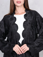 SCALOPE ABAYA - (GREY)