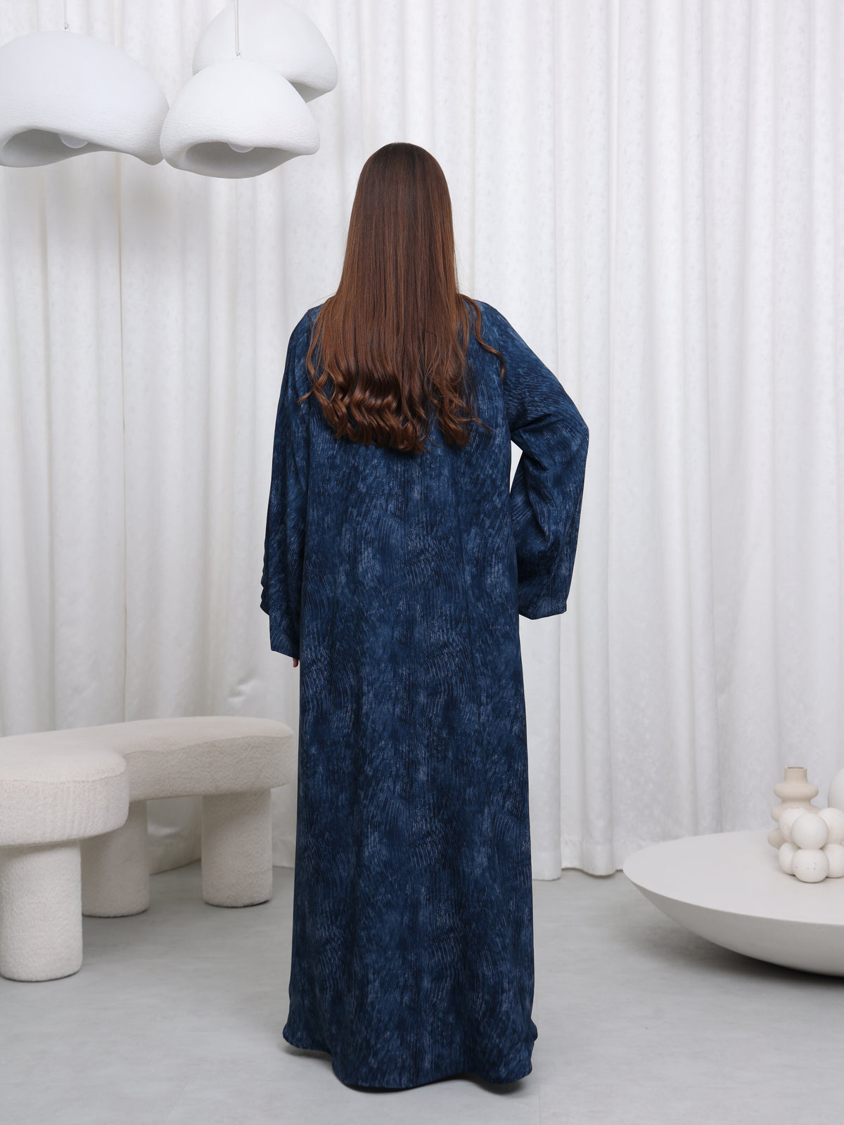 RIBBON ABAYA - (DUSTY RED)