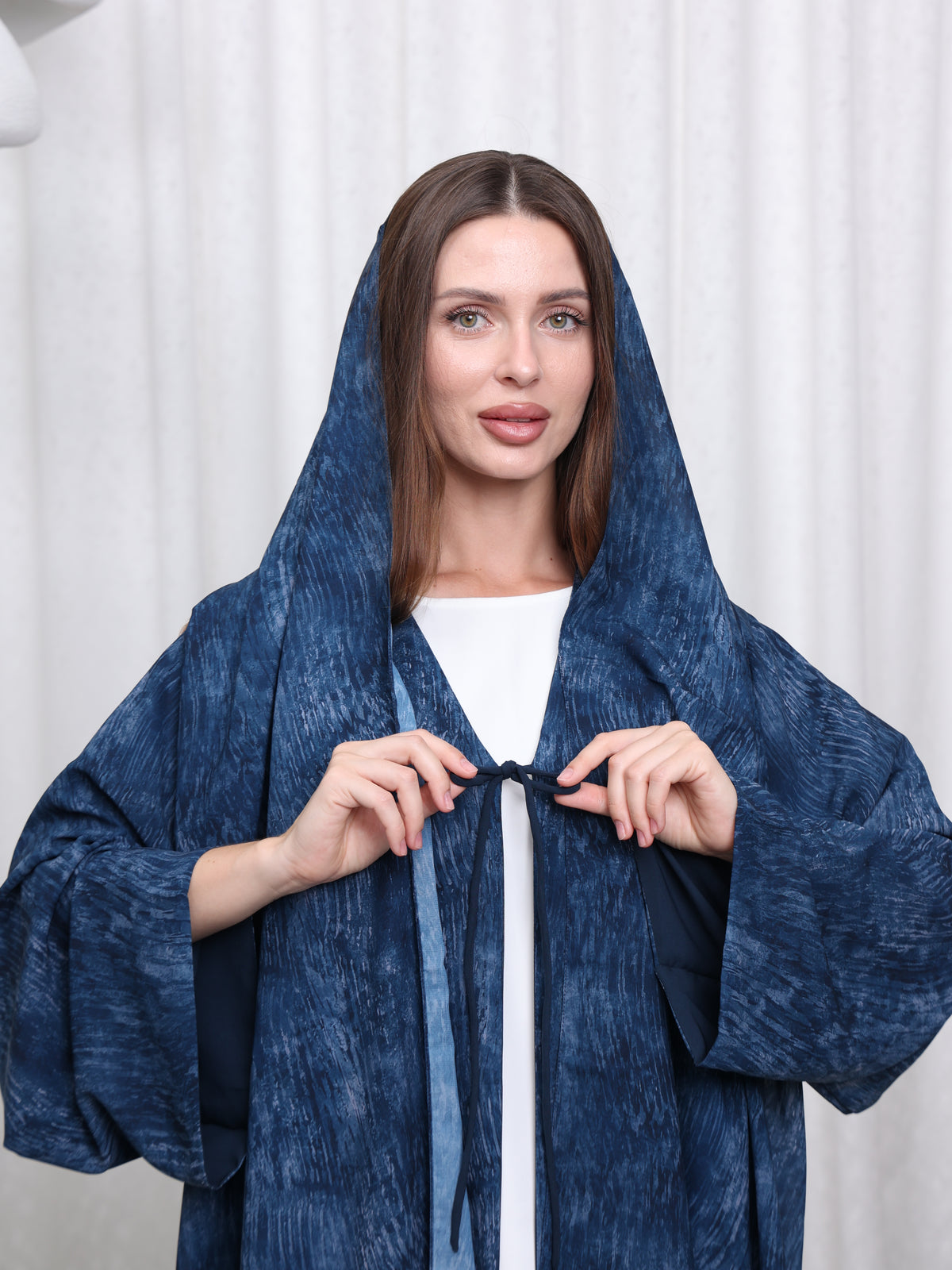 RIBBON ABAYA - (DUSTY RED)