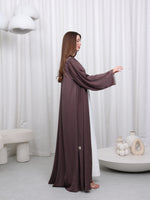LACE ABAYA - (STEAL BLUE ABAYA)