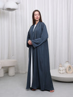 LACE ABAYA - (STEAL BLUE ABAYA)