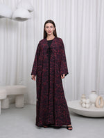 RIBBON ABAYA - (DUSTY RED)