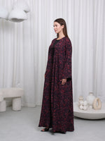 RIBBON ABAYA - (DUSTY RED)