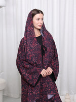 RIBBON ABAYA - (DUSTY RED)