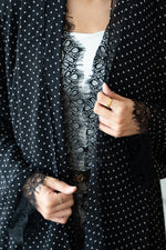 BLACK POLKA ABAYA