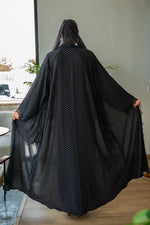 BLACK POLKA ABAYA