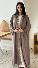 DANTEL KHAKI ABAYA