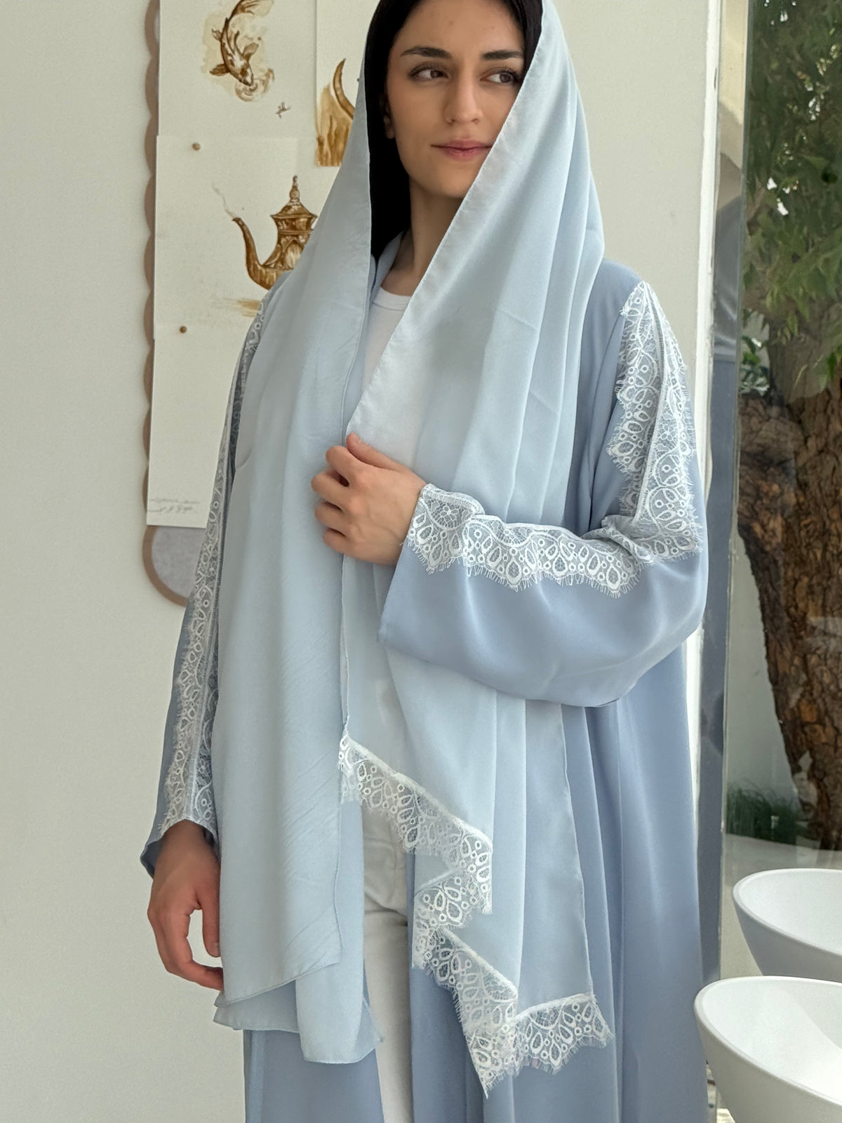 DANTEL SKY BLUE ABAYA