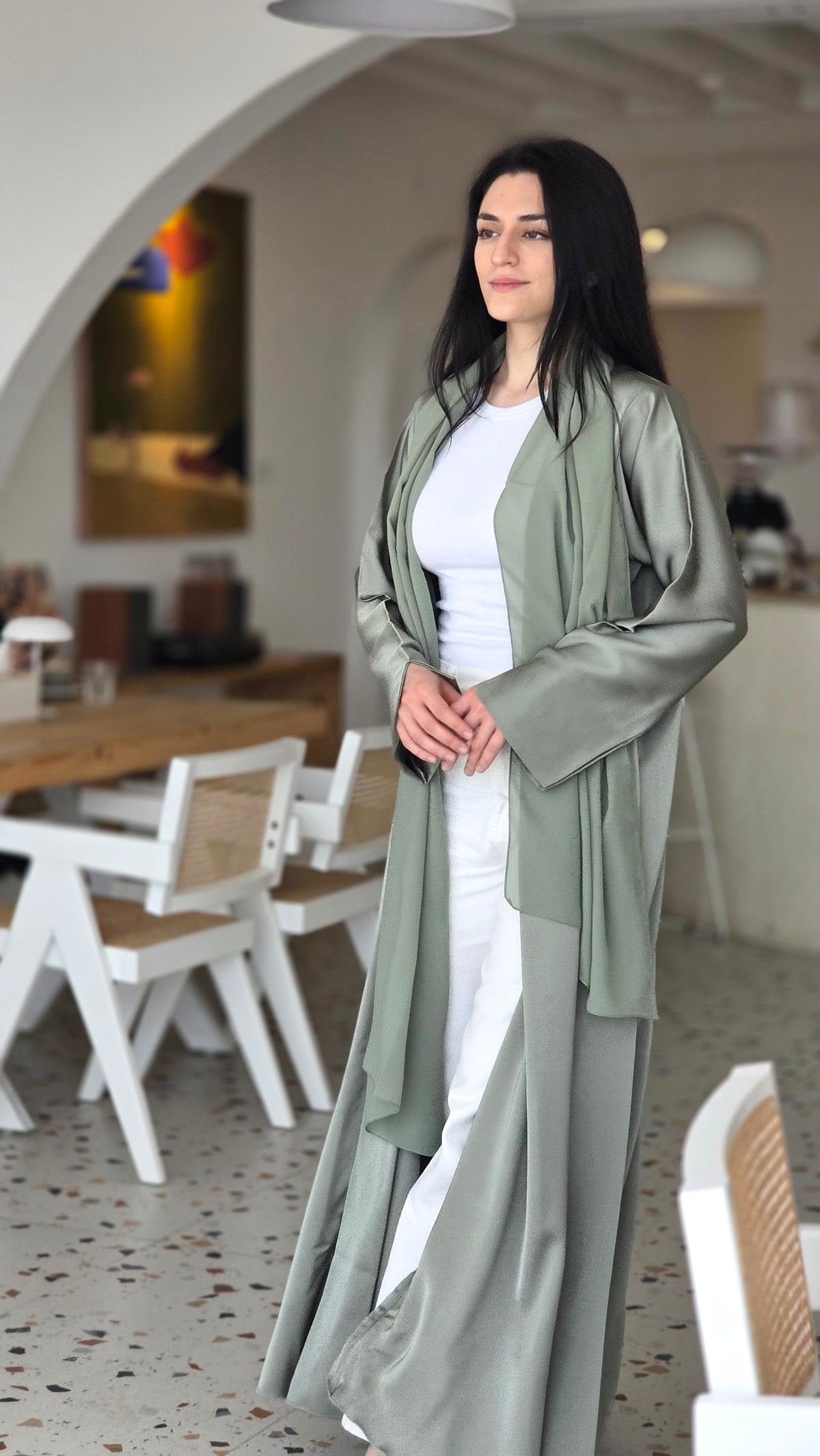 PISTACIO PLAIN ABAYA