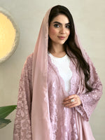 PINK LACE ABAYA