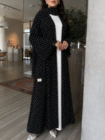 BLACK POLKA ABAYA