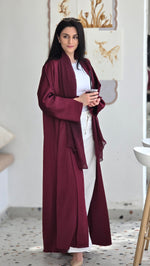 Maroon plain Abaya