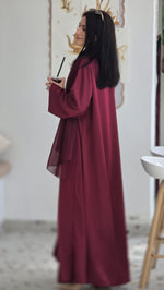 Maroon plain Abaya