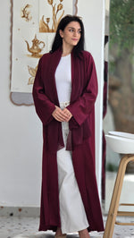 Maroon plain Abaya